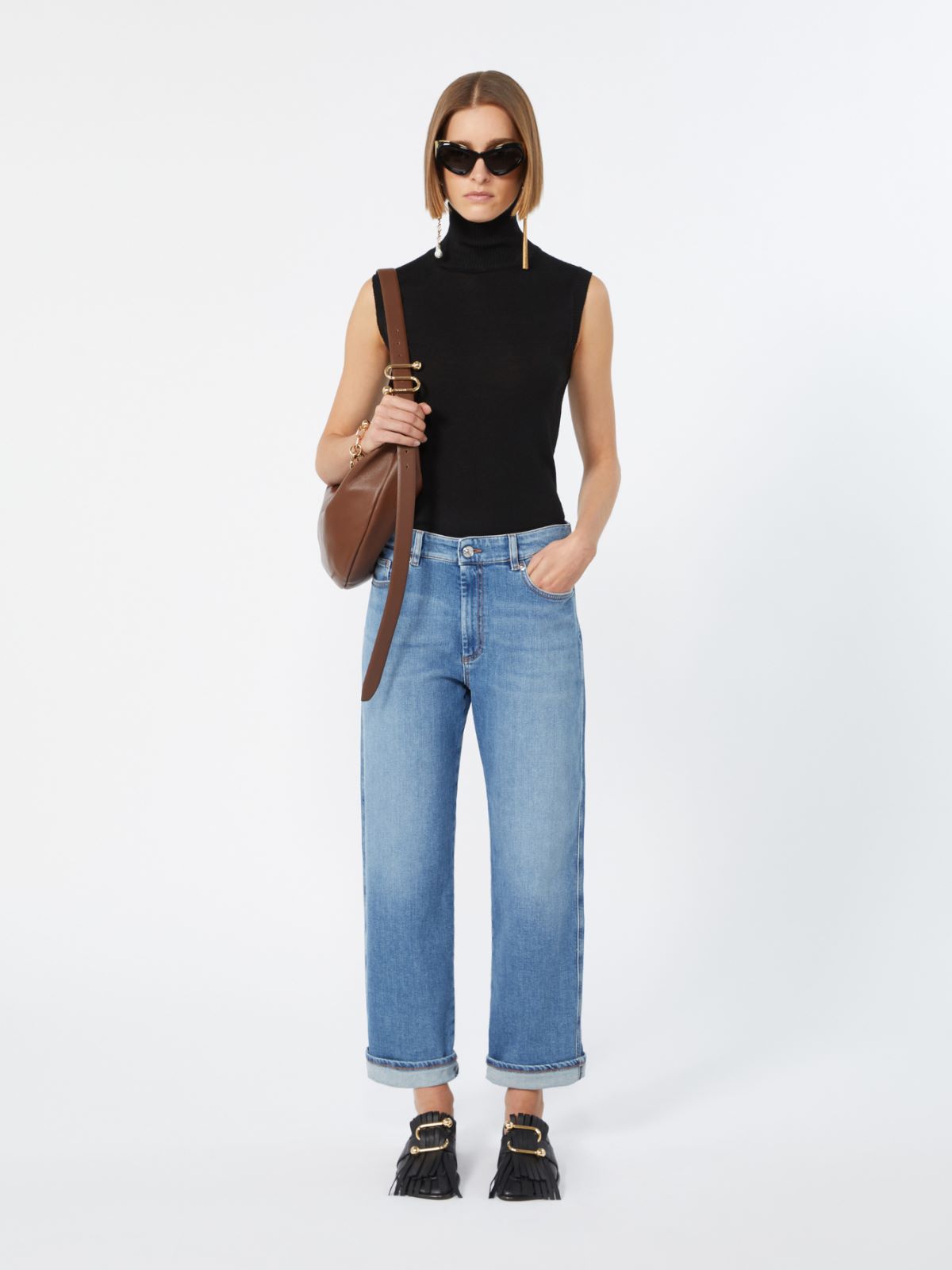[カラッファ] ストレッチ デニム パンツ - ULTRAMARINE - Max Mara