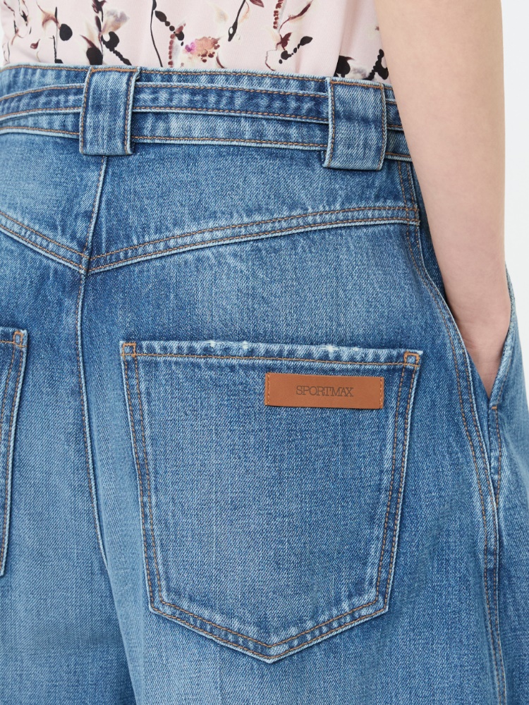 Oversized denim cargo trousers - MIDNIGHTBLUE
