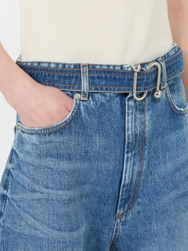 Oversize-Jeans mit niedrigem Bund - NACHTBLAU - 4