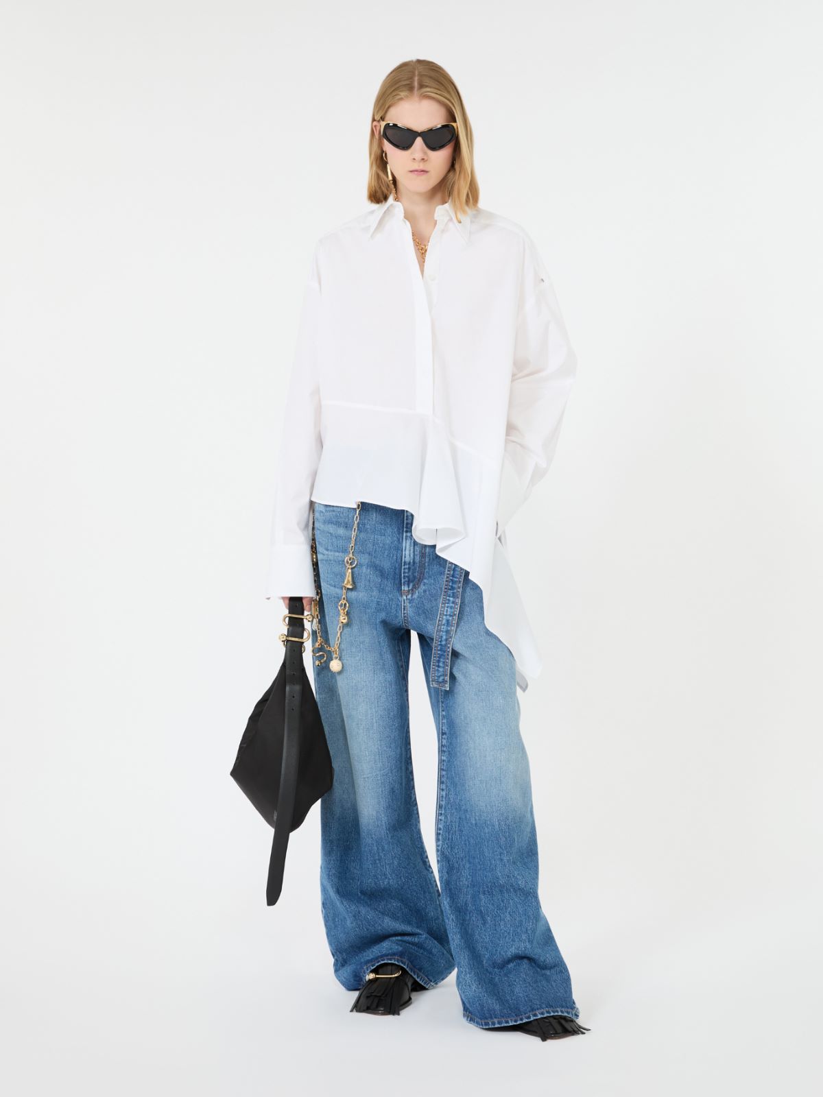 Oversize-Jeans mit niedrigem Bund + NACHTBLAU - Max Mara