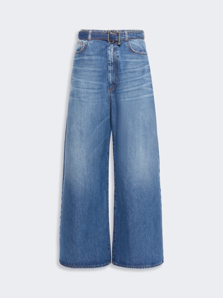 Oversize-Jeans mit niedrigem Bund - NACHTBLAU