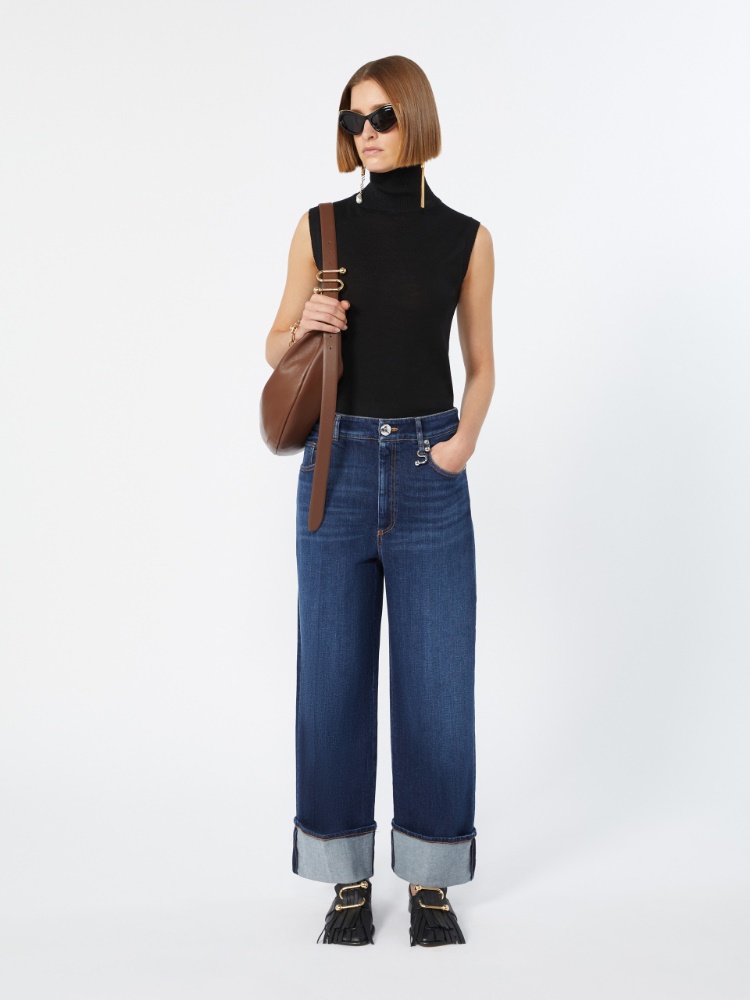 Low-rise cropped jeans - ULTRAMARINE - 1