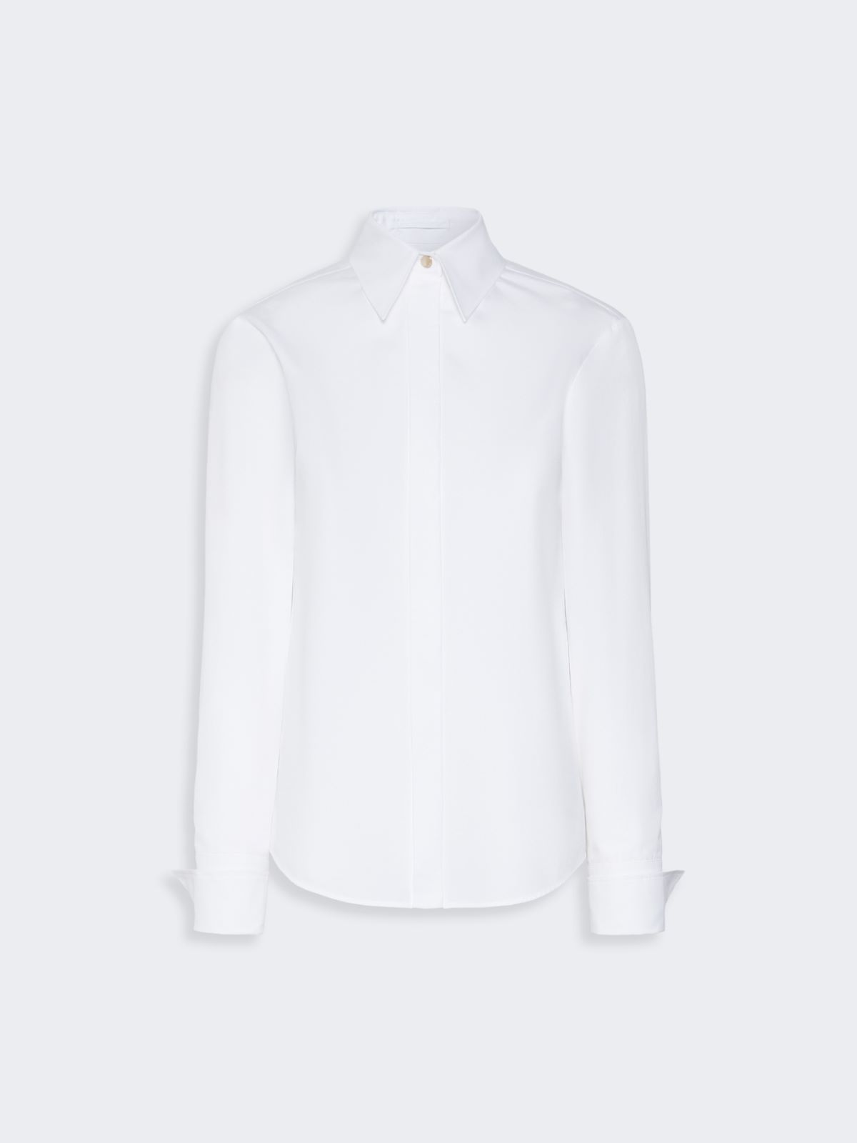 Poplin fitted-waist shirt - OPTICAL WHITE - Max Mara - 6