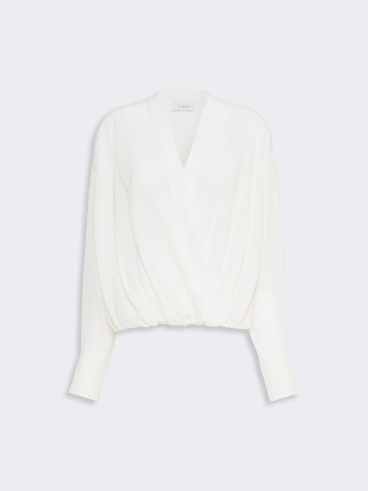 Loose-fit pure silk shirt - WHITE - Max Mara - 5