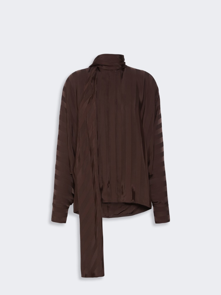 Oversized kimono shirt - CHOCOLATE