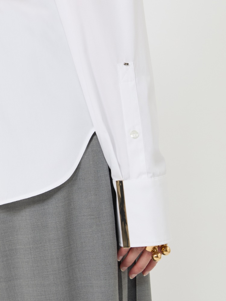 Cotton poplin shirt - OPTICAL WHITE - Max Mara - 5