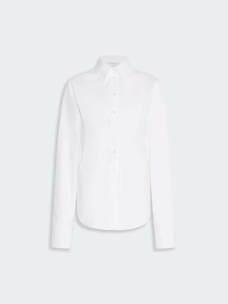 Cotton poplin shirt - OPTICAL WHITE