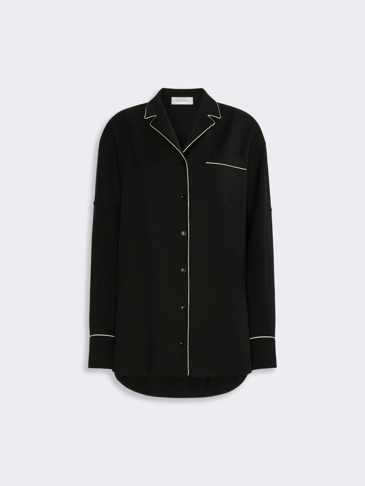 Wide wool shirt - BLACK - Max Mara - 6