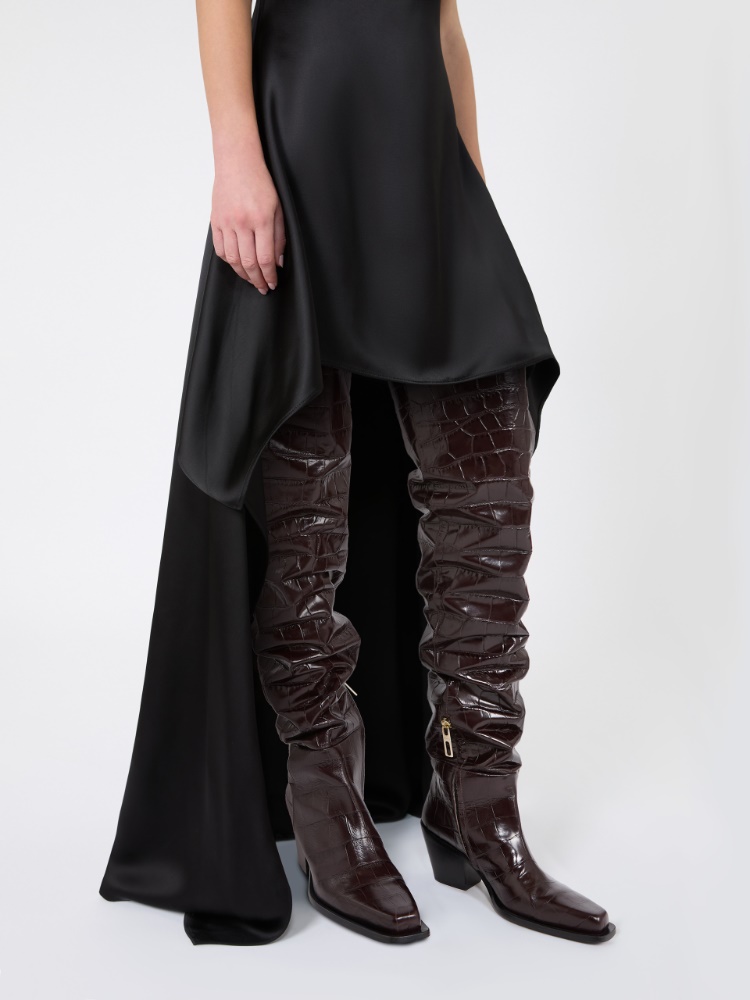 Ruffle dress - BLACK
