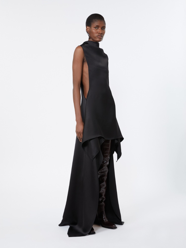Ruffle dress - BLACK