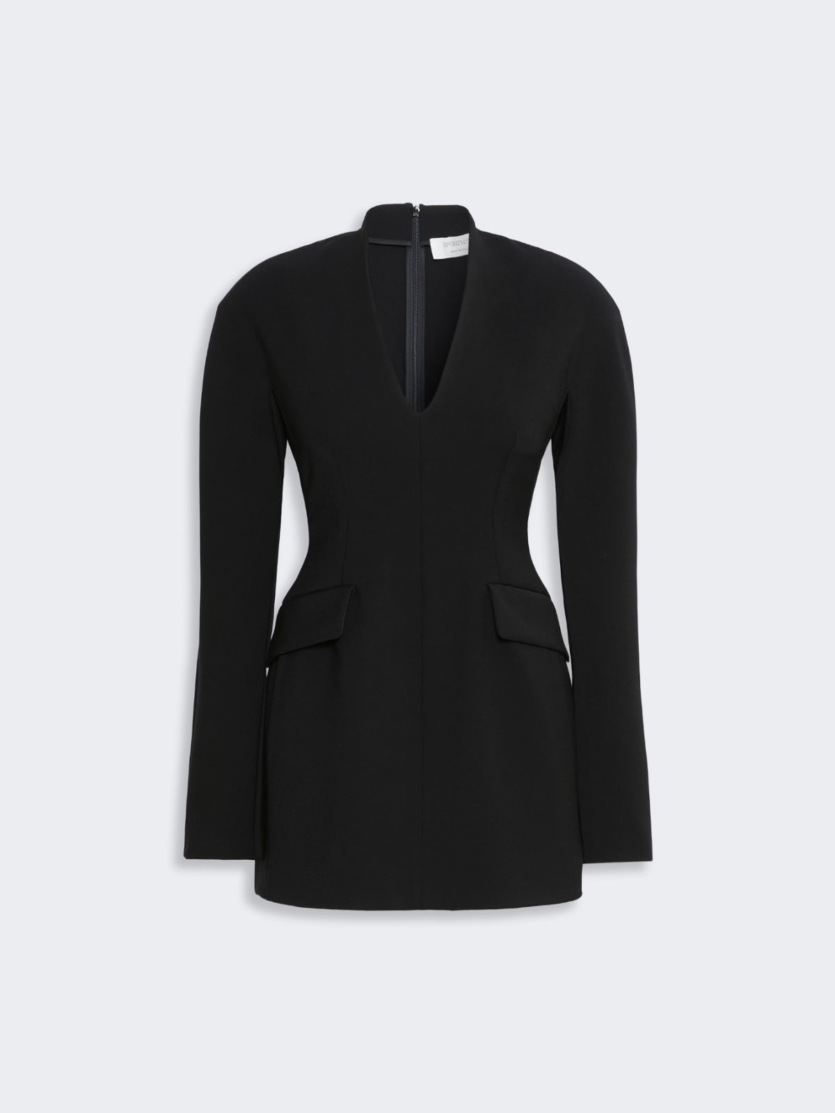 Stretch viscose-blend hourglass dress - BLACK - Max Mara - 5