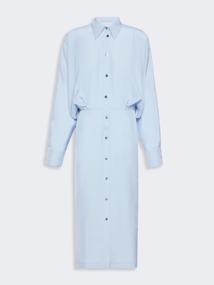 Oversized viscose shirt dress - MEDIUM GREY