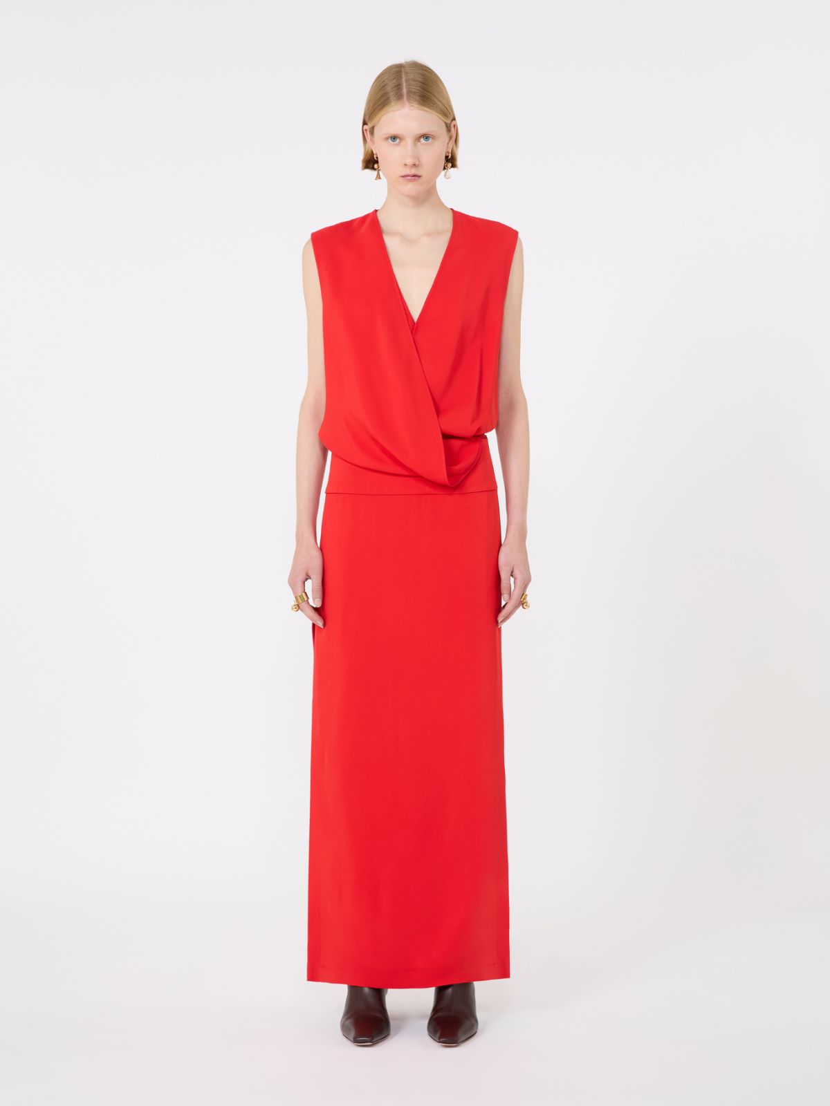 Long cady dress - RED - Max Mara - 2