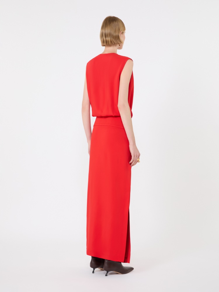 Long cady dress - RED - Max Mara - 3