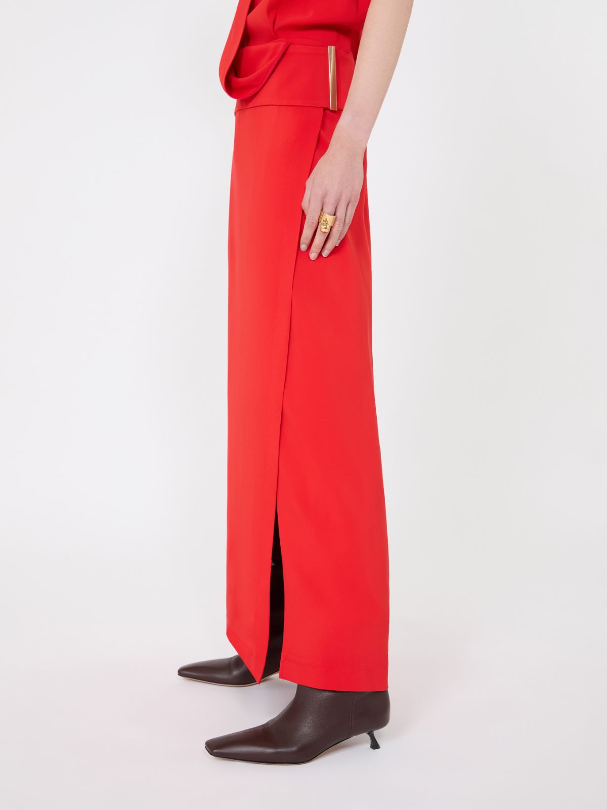 Long cady dress - RED - Max Mara - 4