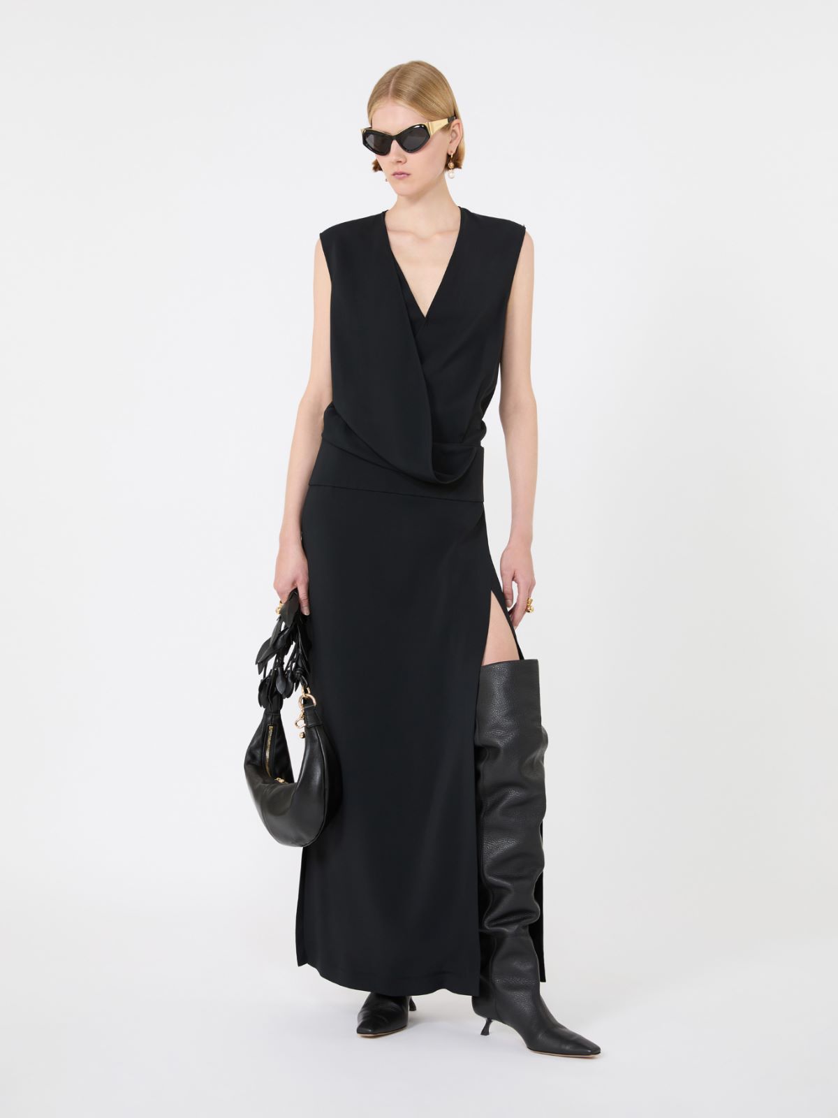 Long cady dress - BLACK - Max Mara