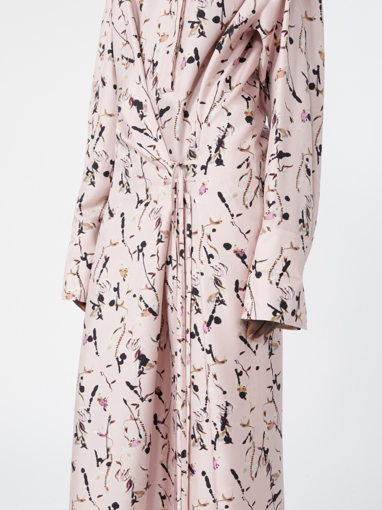 Silk wrap dress - POWDER - 4