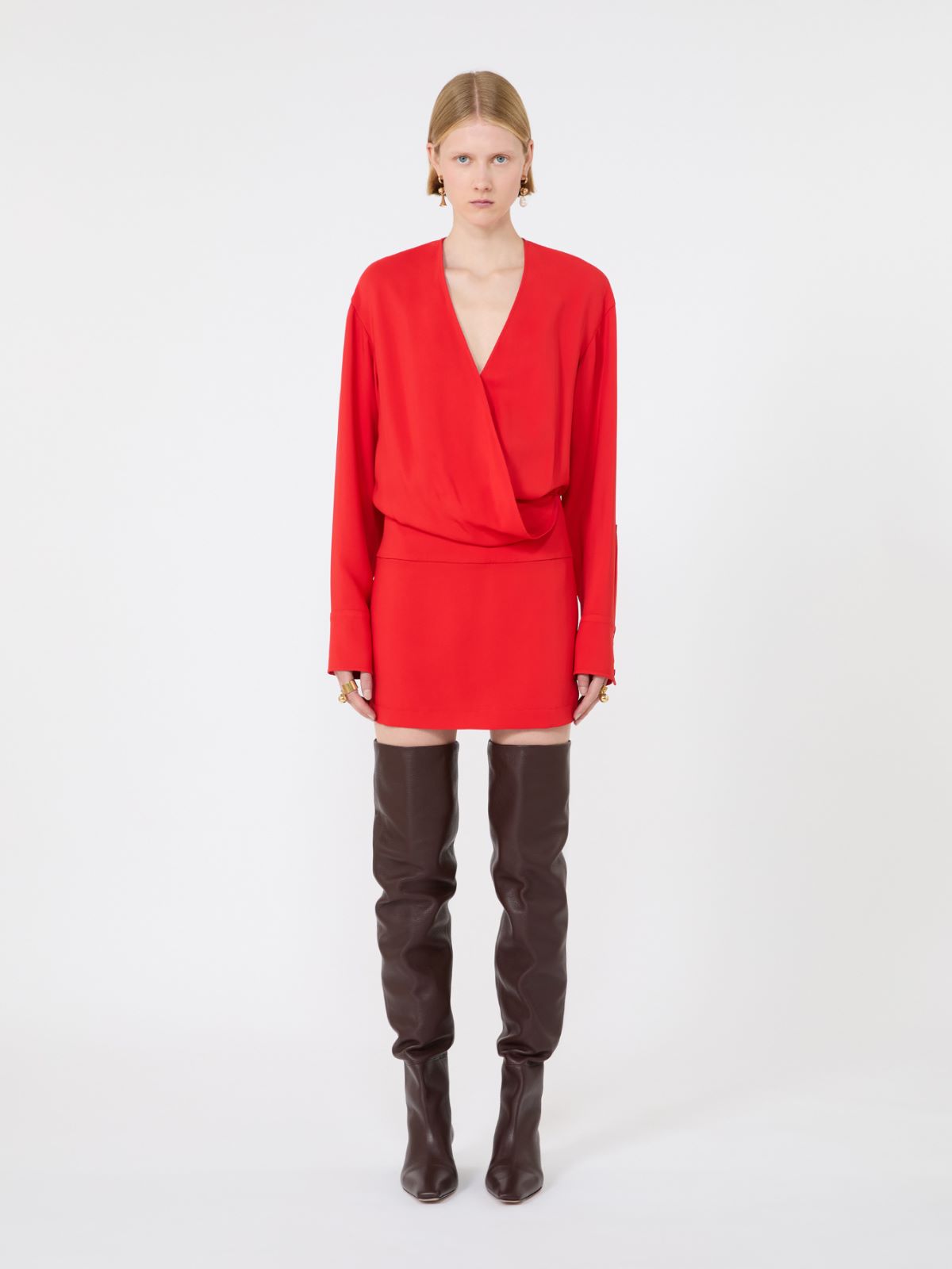 Short cady dress - RED - Max Mara - 2