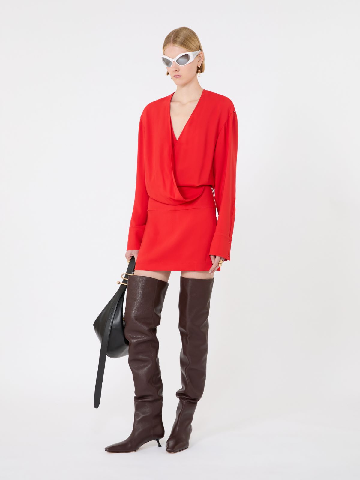 Short cady dress - RED - Max Mara