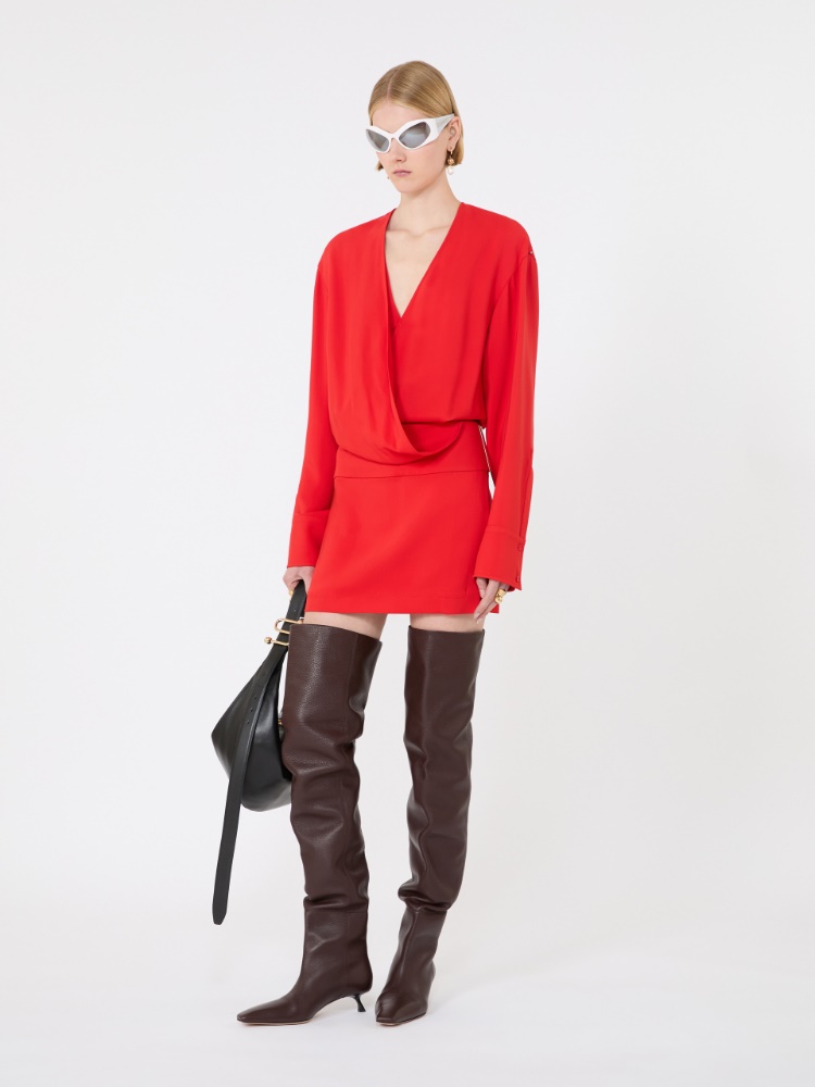 Short cady dress - RED - Max Mara