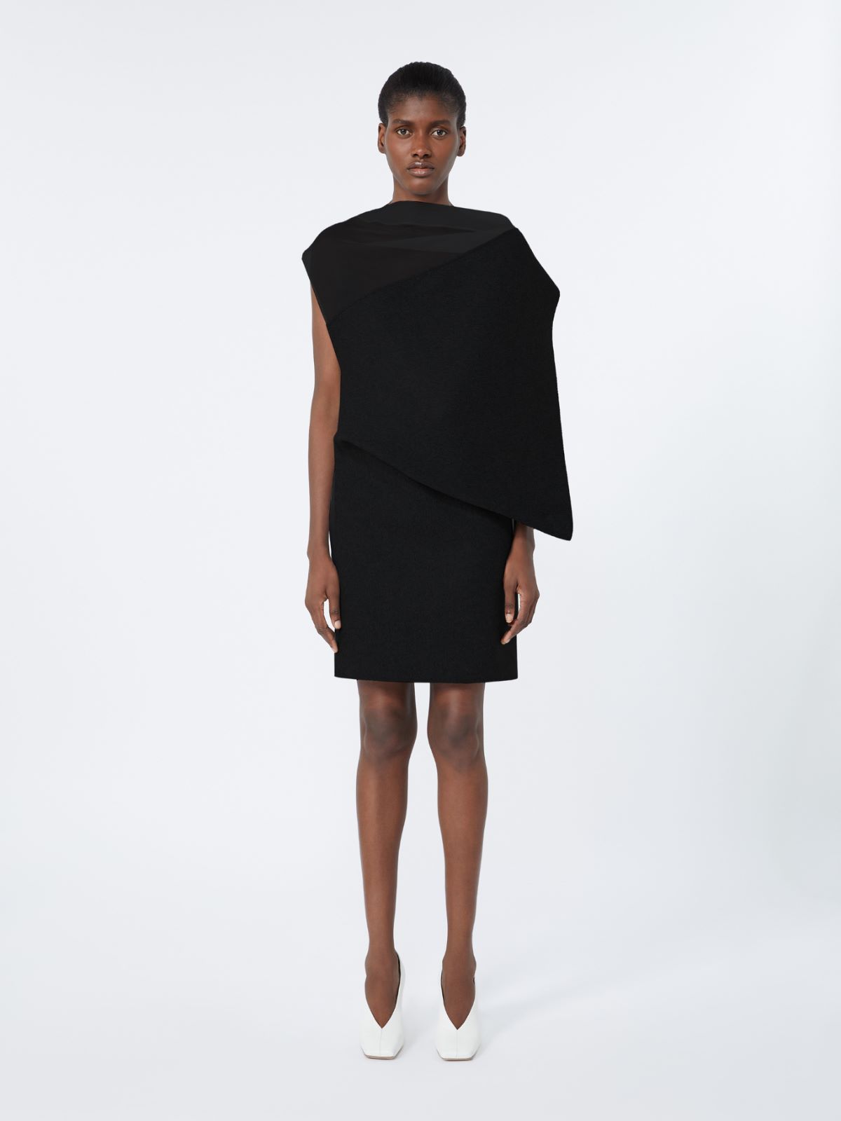 Asymmetric sleeveless dress - BLACK - Max Mara - 2