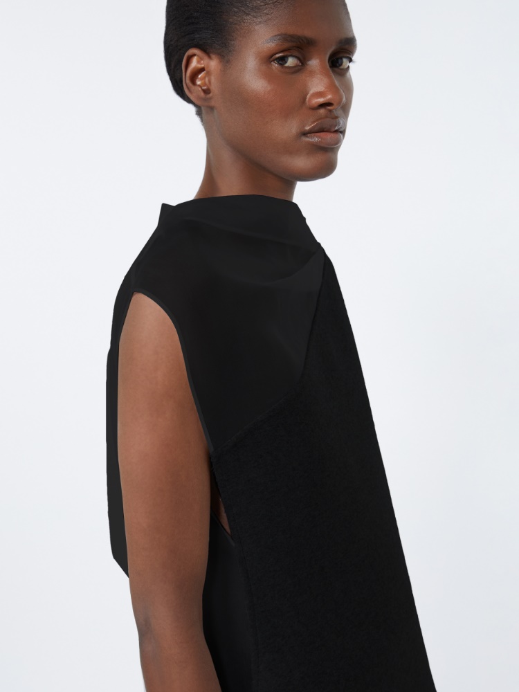 Asymmetric sleeveless dress - BLACK - Max Mara - 4