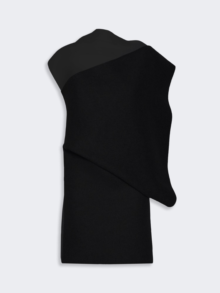 Asymmetric sleeveless dress - BLACK - Max Mara - 5