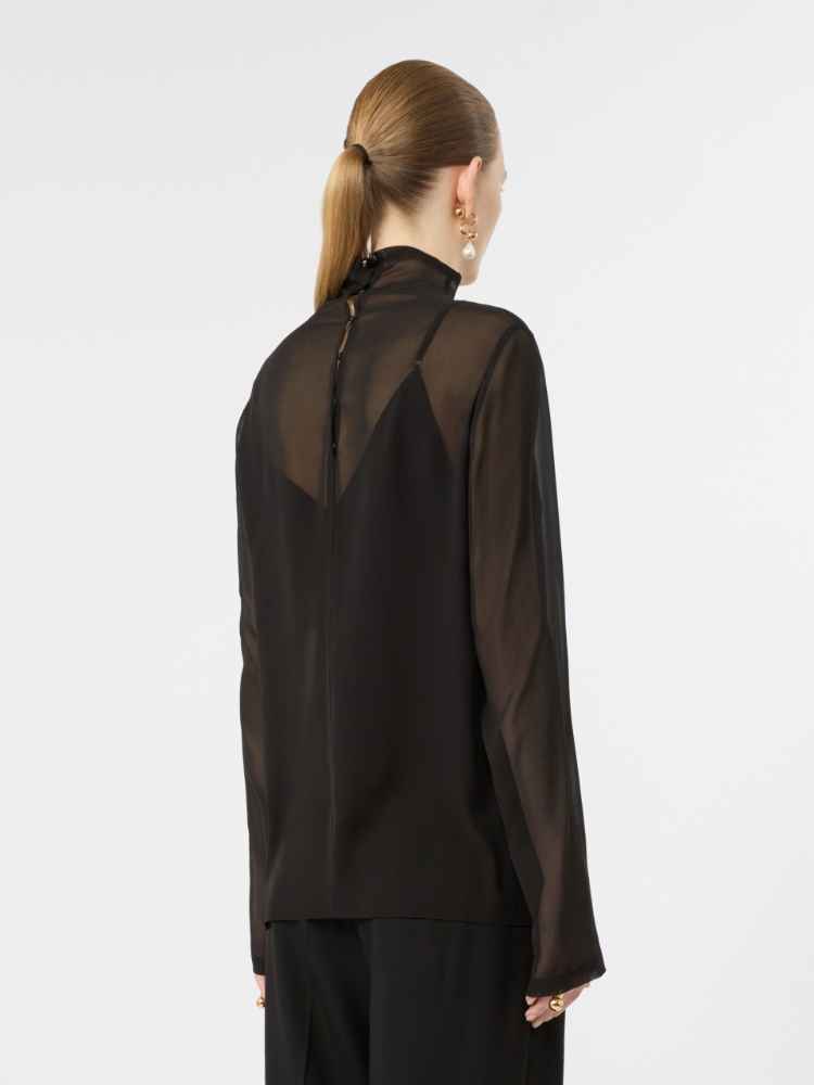 Silk blouse with camisole - BLACK - Max Mara - 3