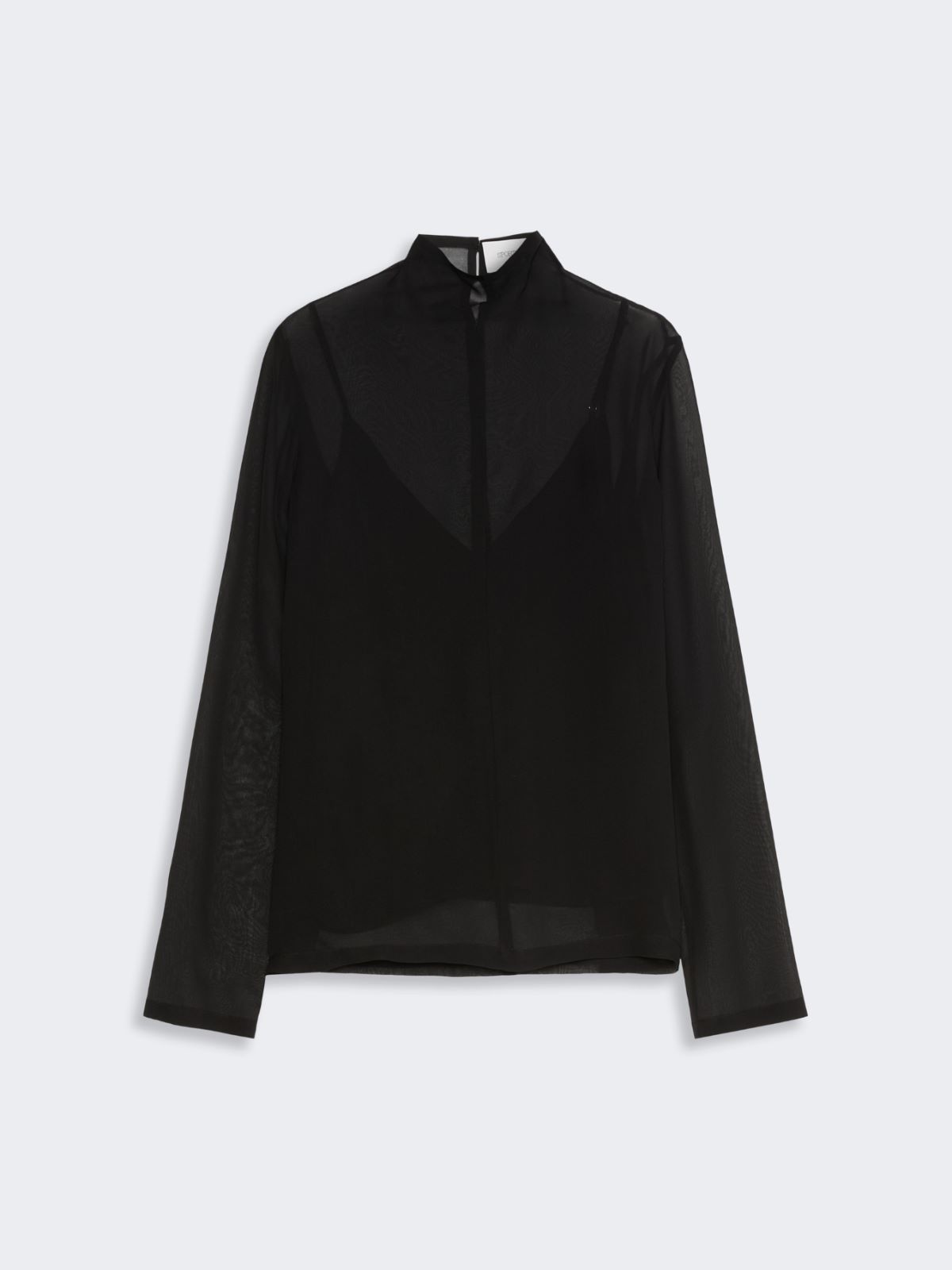 Max Mara Silk Blouse With Camisole In Black