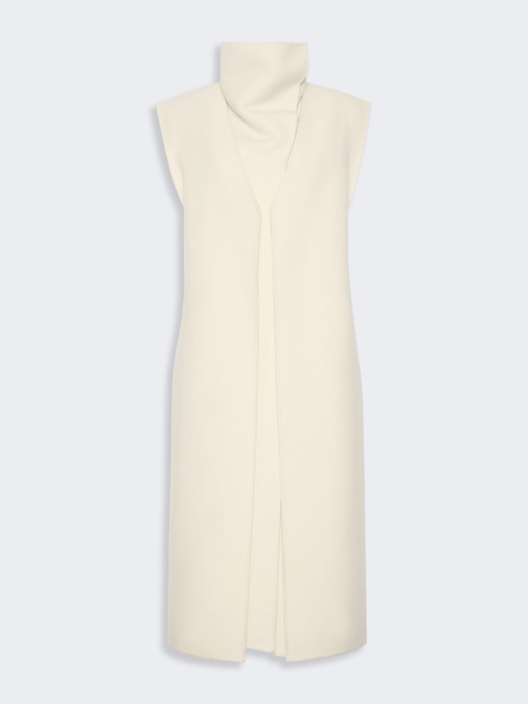 Sleeveless wool and cashmere coat - WHITE - Max Mara - 6