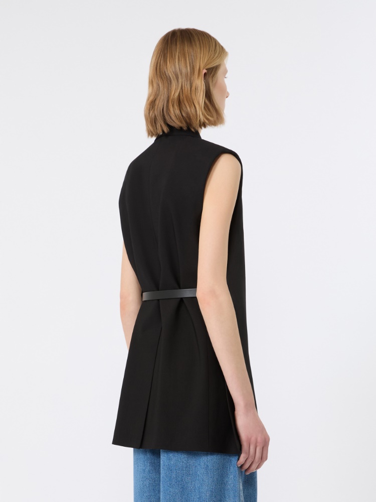 Sleeveless stretch viscose blazer - BLACK - Max Mara - 3