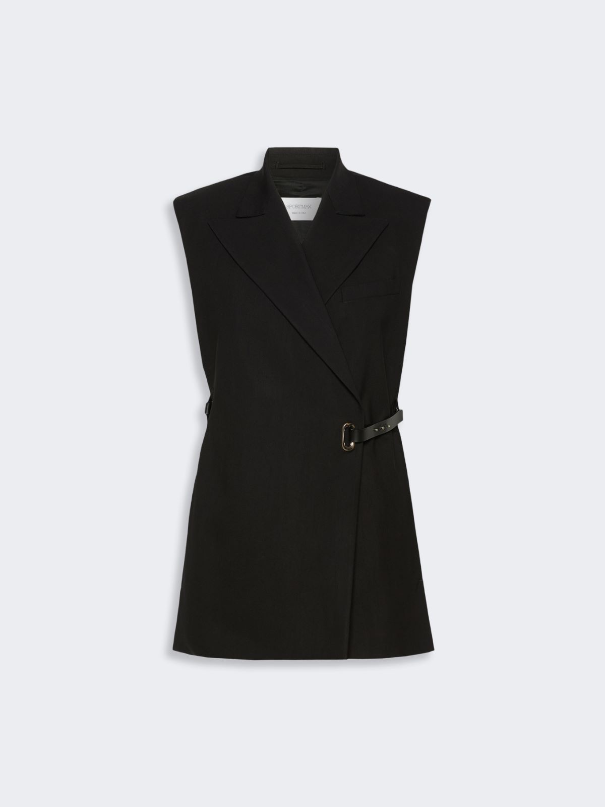 Sleeveless stretch viscose blazer - BLACK - Max Mara - 6