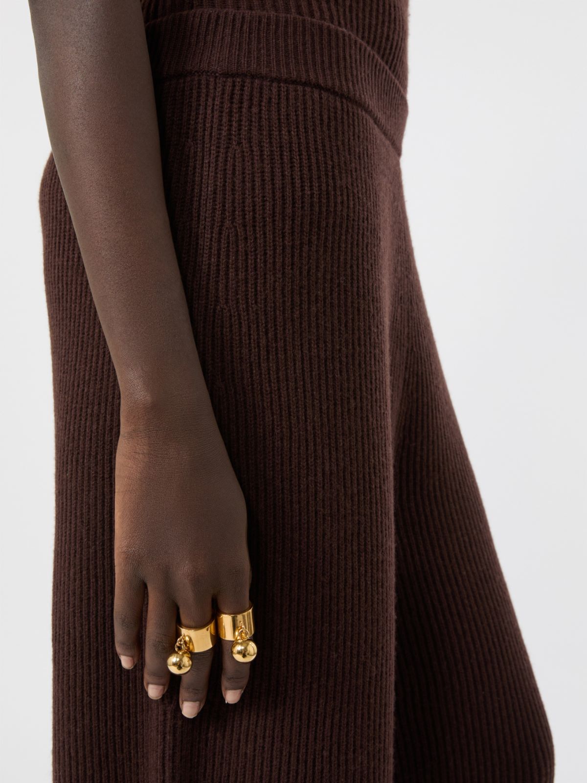 Oversized cashmere-blend trousers - CHOCOLATE - Max Mara - 4