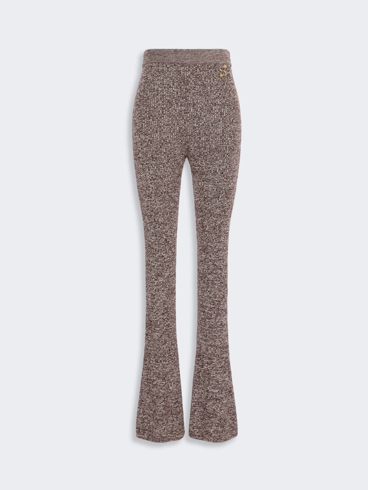 Wool-blend slim flared trousers - CHOCOLATE - Max Mara - 5