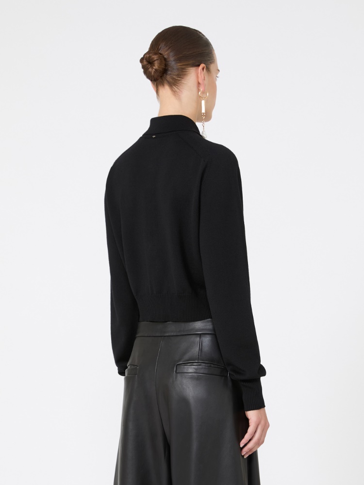 Pure wool cardigan - BLACK - Max Mara - 3