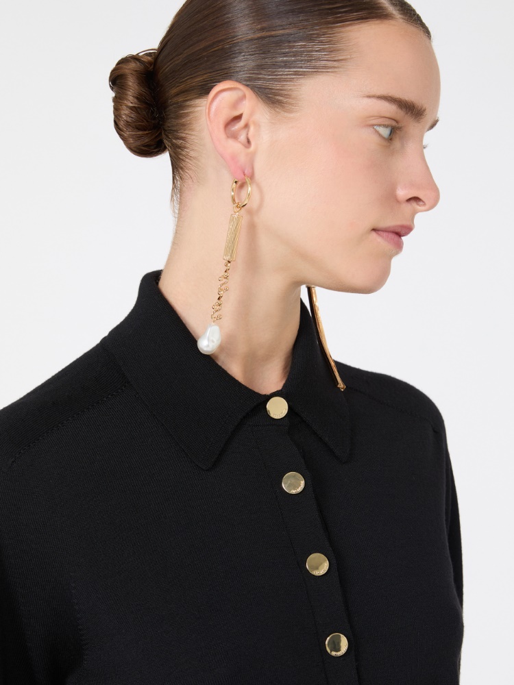 Pure wool cardigan - BLACK - Max Mara - 5