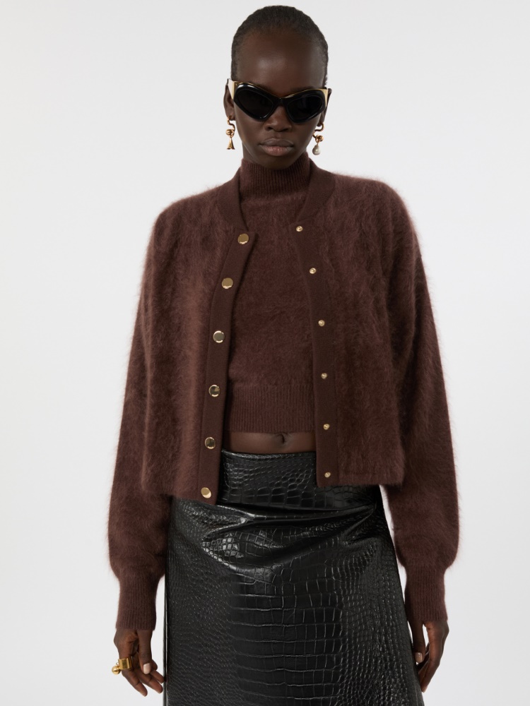 Chaqueta bomber de cachemira pura - CHOCOLATE - Max Mara - 4
