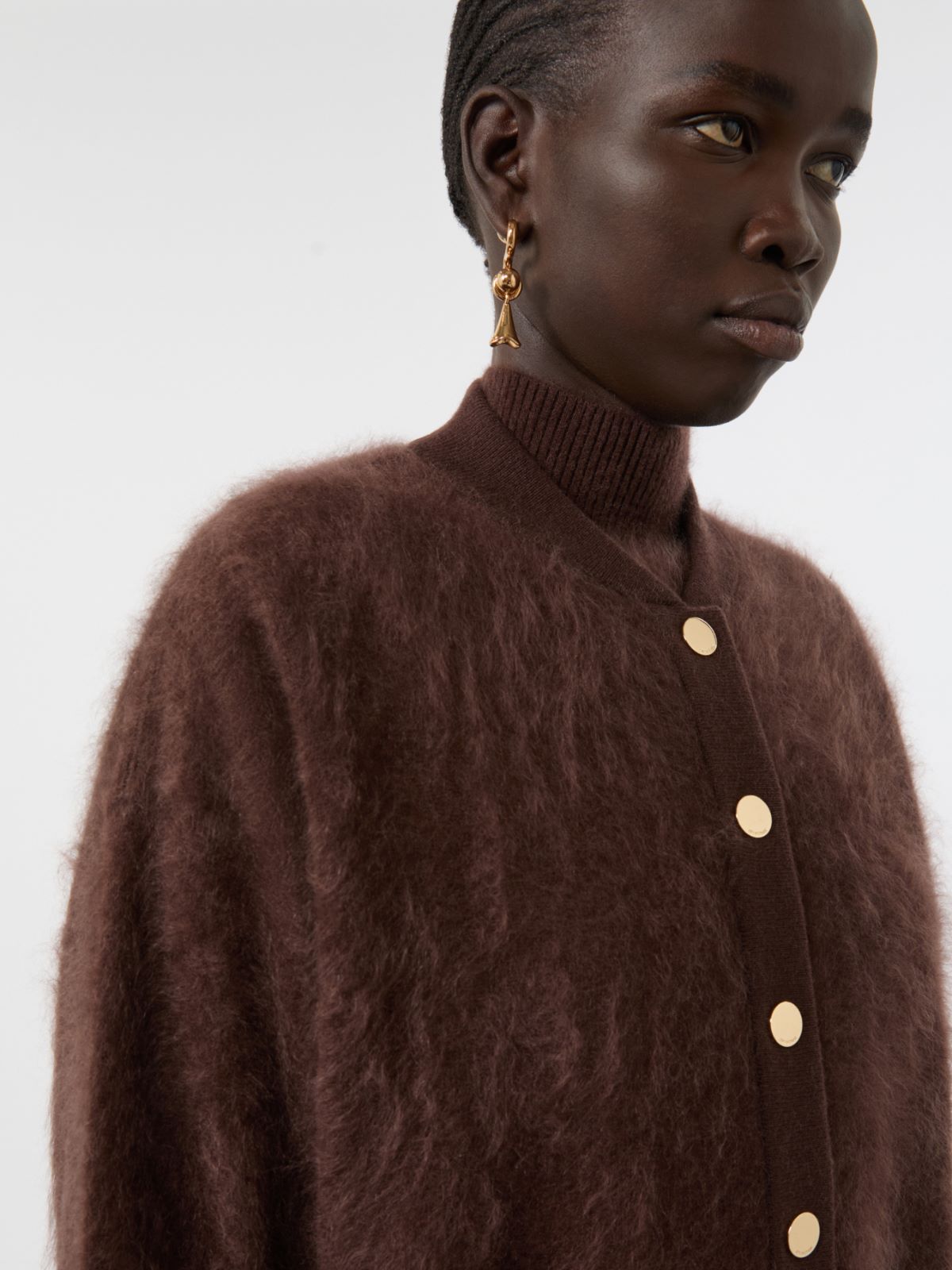Chaqueta bomber de cachemira pura - CHOCOLATE - Max Mara - 5