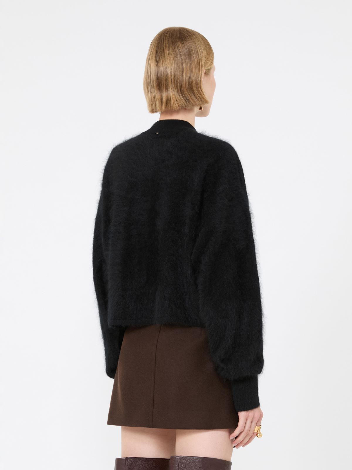 Pure cashmere bomber jacket - BLACK - Max Mara - 3