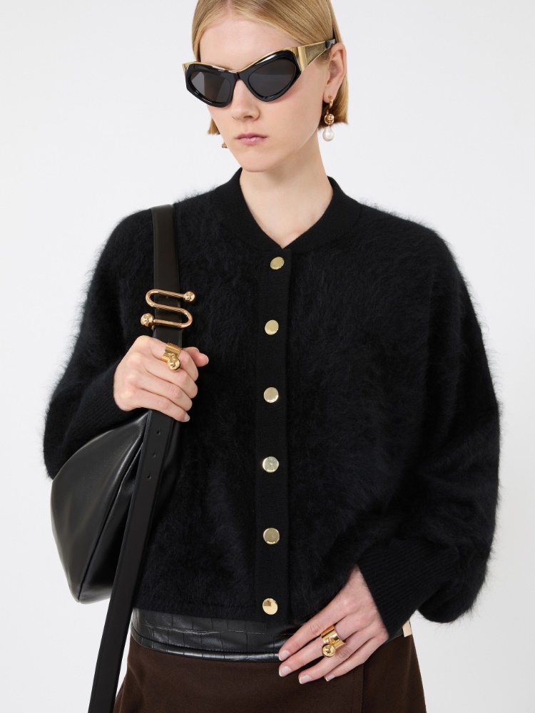 Pure cashmere bomber jacket - BLACK - Max Mara - 4