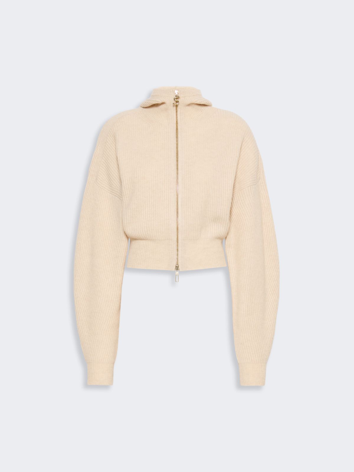 Wool and cashmere hooded cardigan - BEIGE - Max Mara - 6