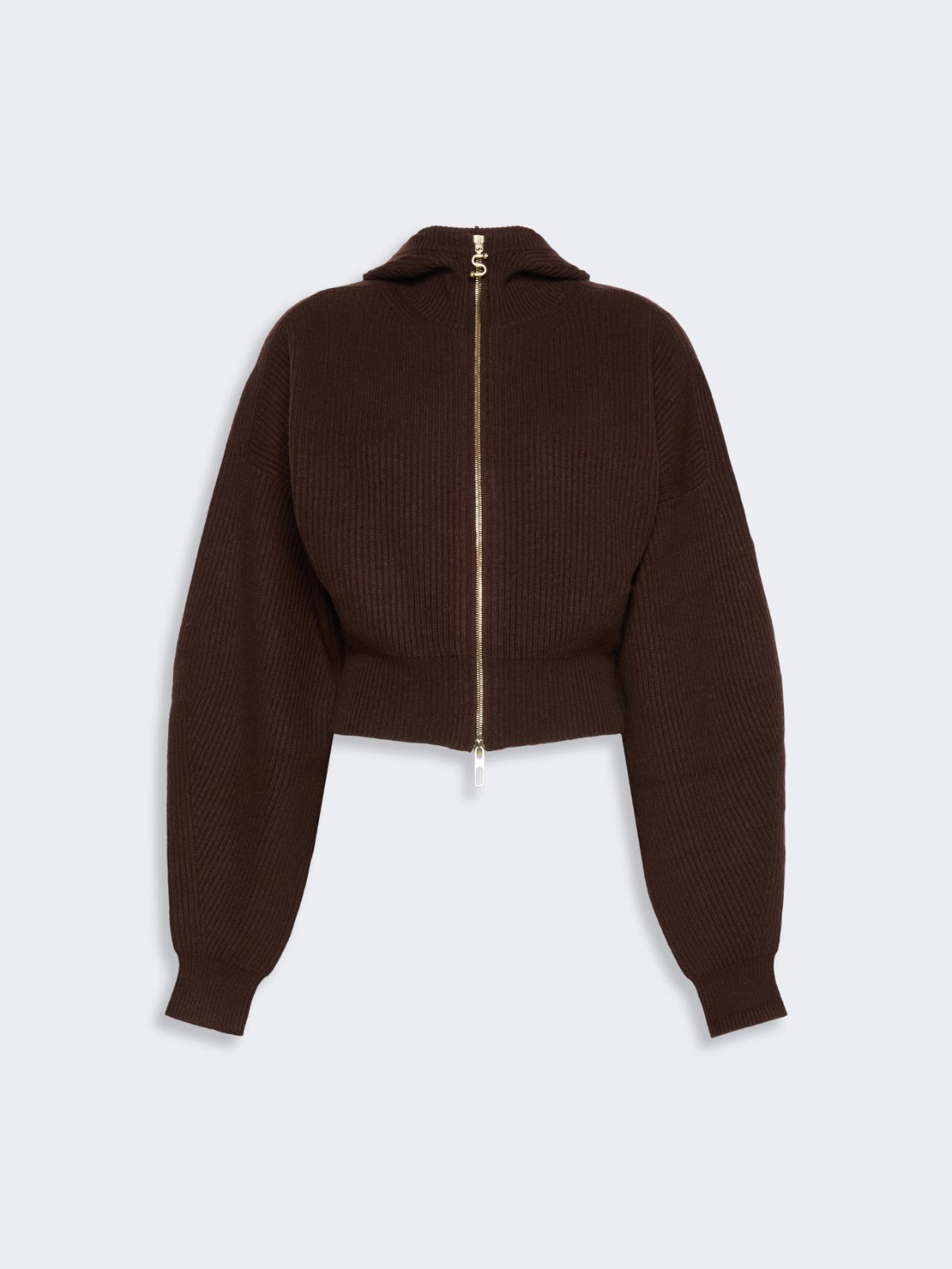 Wool and cashmere hooded cardigan - CHOCOLATE - Max Mara - 5