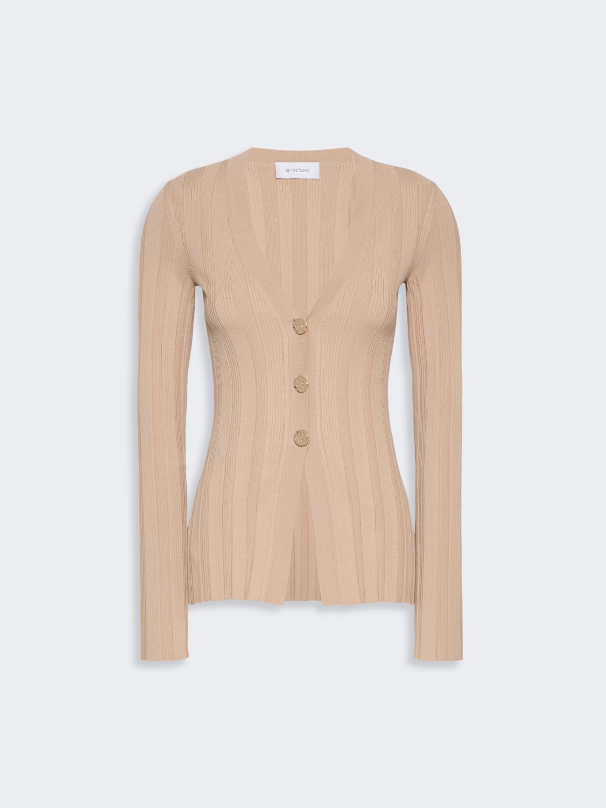 라세르 비스코스 가디건 - BEIGE - Max Mara - 6