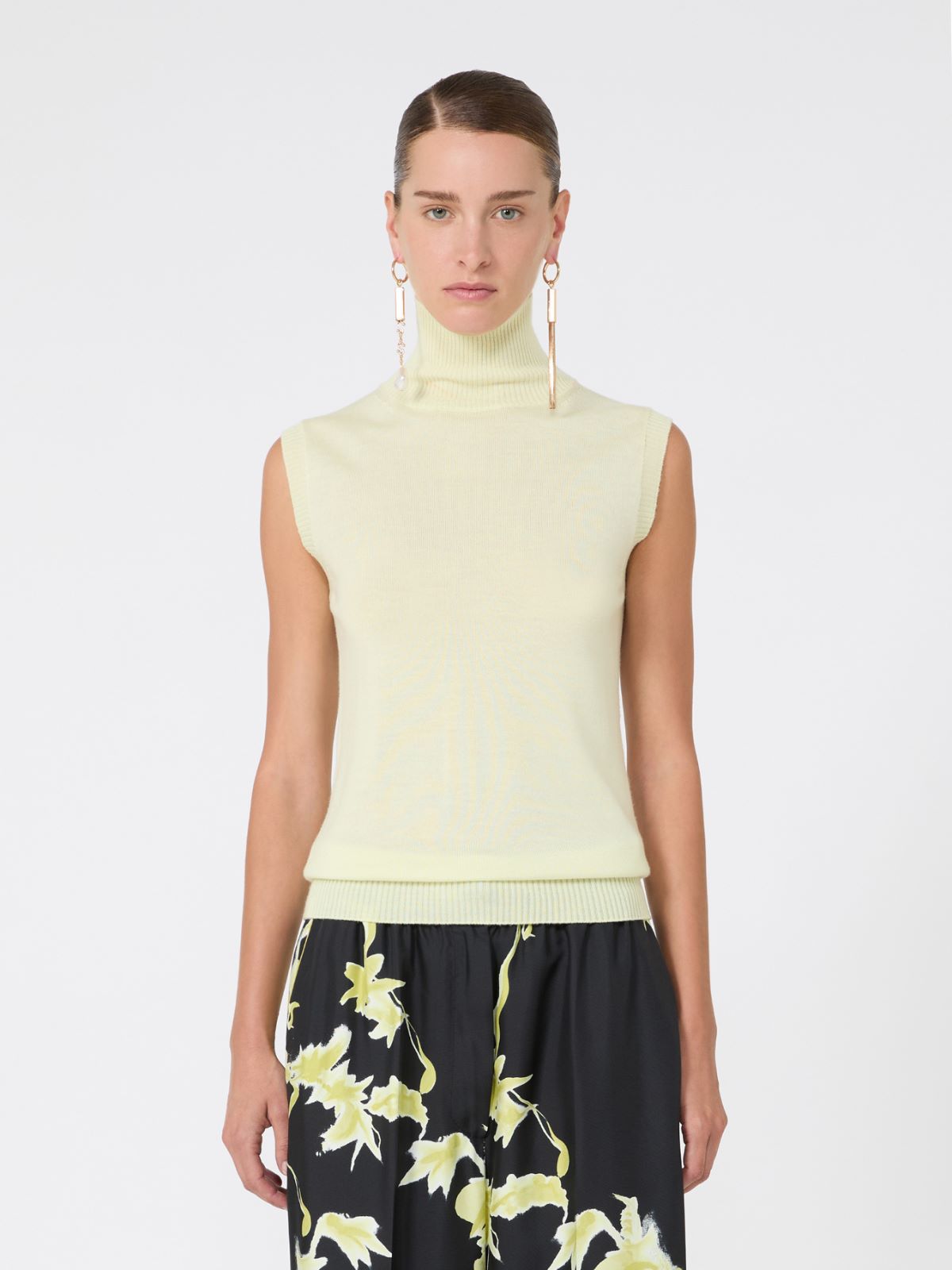 Maglia smanicata in pura lana - VERDE PASTELLO - Max Mara - 2