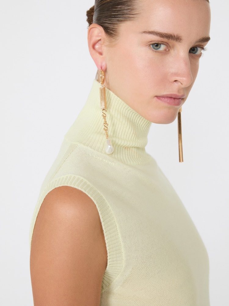 Maglia smanicata in pura lana - VERDE PASTELLO - Max Mara - 5