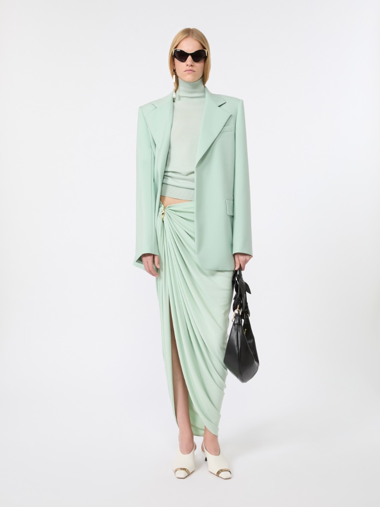 Sleeveless pure wool sweater - PASTEL GREEN