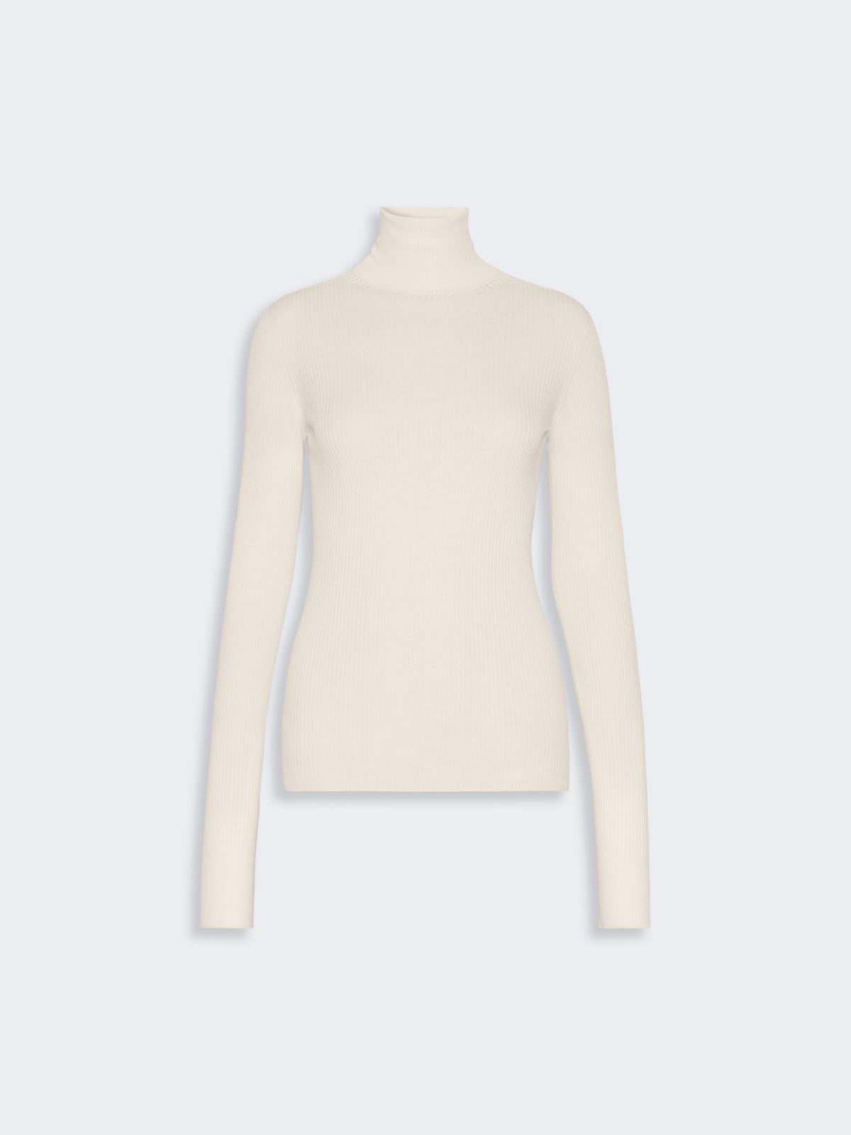 Slim pure wool mock polo-neck sweater - IVORY - Max Mara - 6