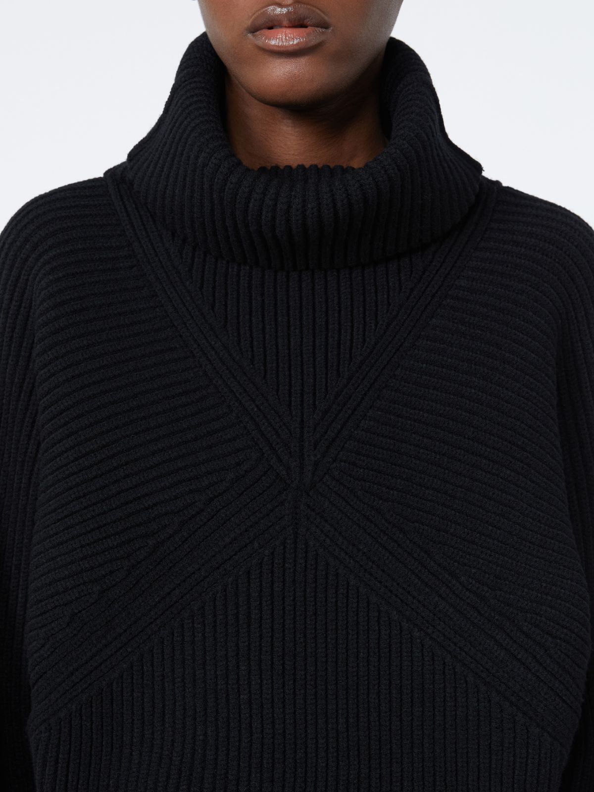 Jersey ancho de lana elástica - NEGRO - Max Mara - 5