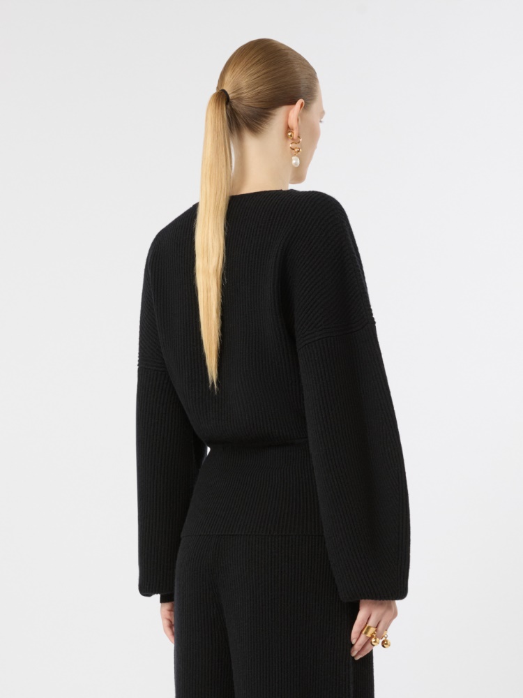 Jersey acanalado de lana y cachemira - NEGRO - Max Mara - 3