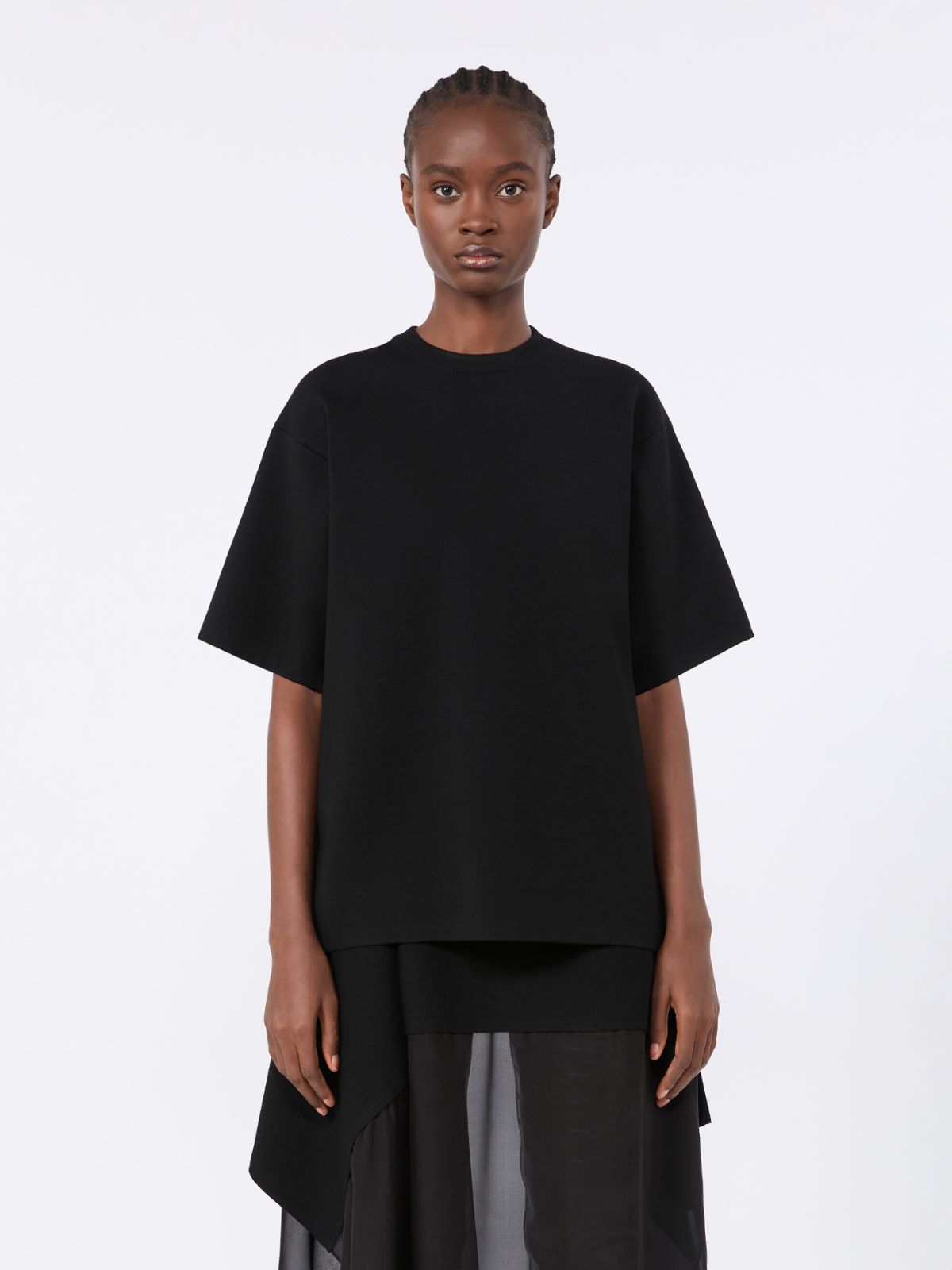 Camiseta ancha de viscosa - NEGRO - Max Mara - 2